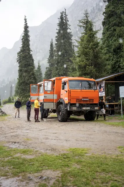 Off-road bus in Kyrgyzstan